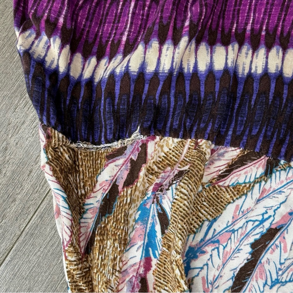 We The Free People Distressed Boho Patchwork Flare Bell Bottom Jeans 25 Boho - Picture 13 of 16